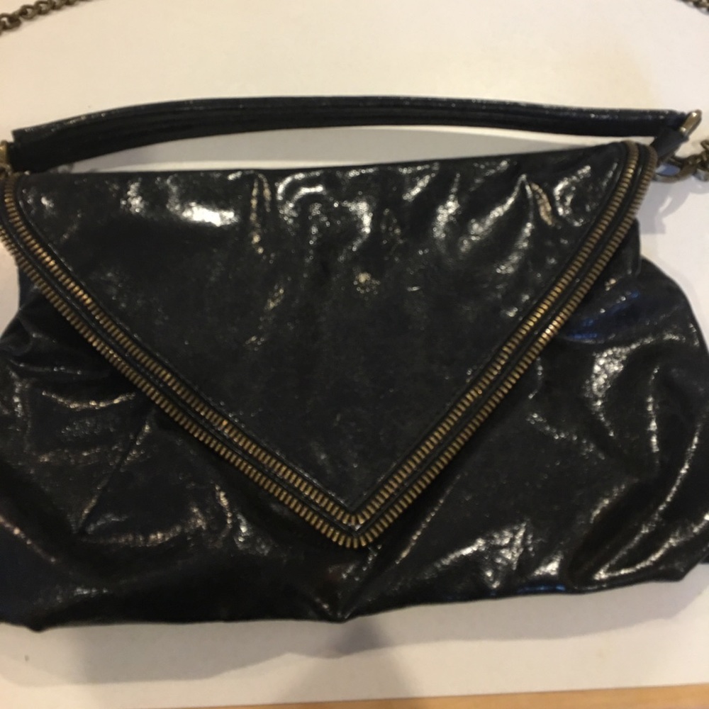 Matt & Nat Vegan Leather Clutch Bag Envelope Black
